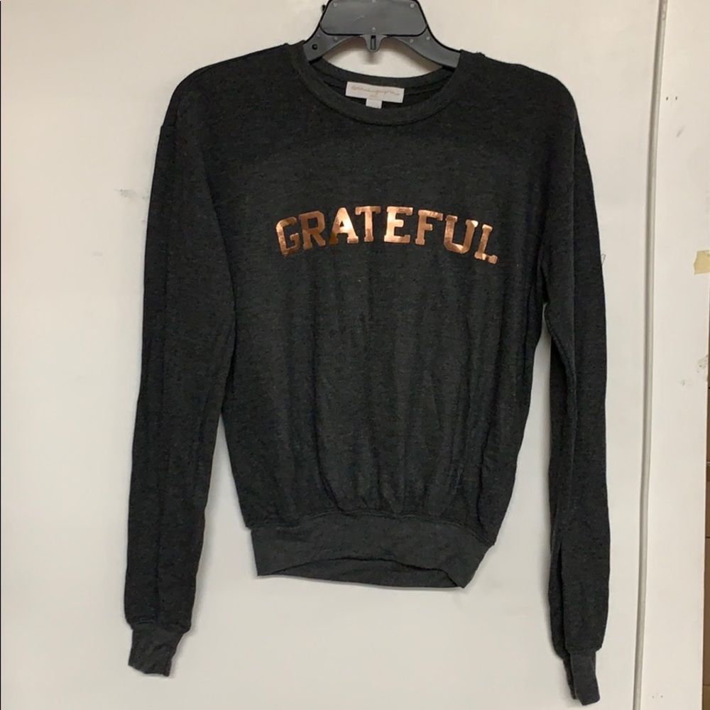 NWOT spiritual gangster Grateful rose gold sweater